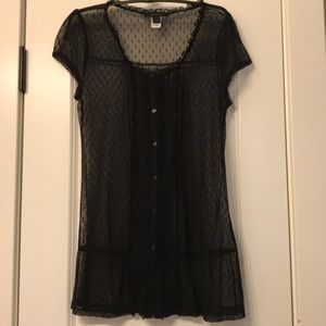 Express black lace blouse